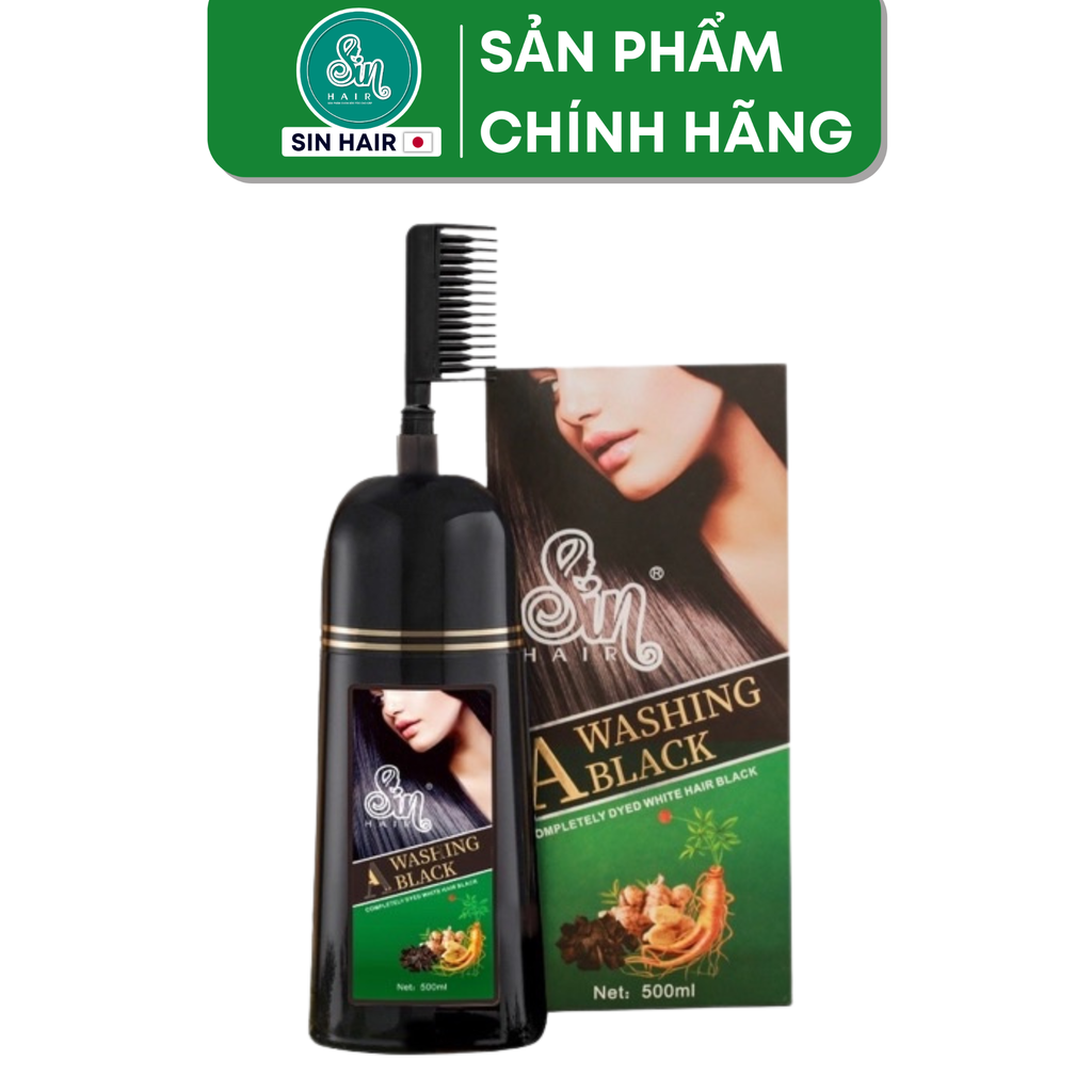 DẦU GỘI PHỦ BẠC SIN HAIR NHẬT BẢN - MÀU ĐEN TỰ NHIÊN