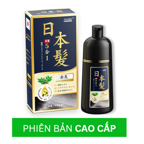 Dầu Gội Phủ Bạc Tóc Hữu Cơ 5 IN 1 Akami Nhật Bản - Phiên Bản Cao Cấp