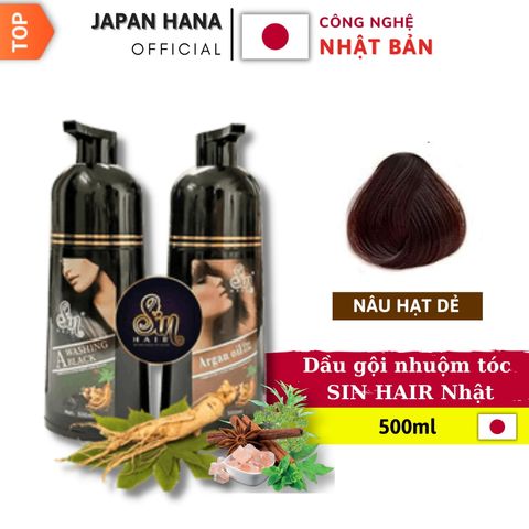 DẦU GỘI PHỦ BẠC SIN HAIR NHẬT BẢN - MÀU NÂU HẠT DẺ