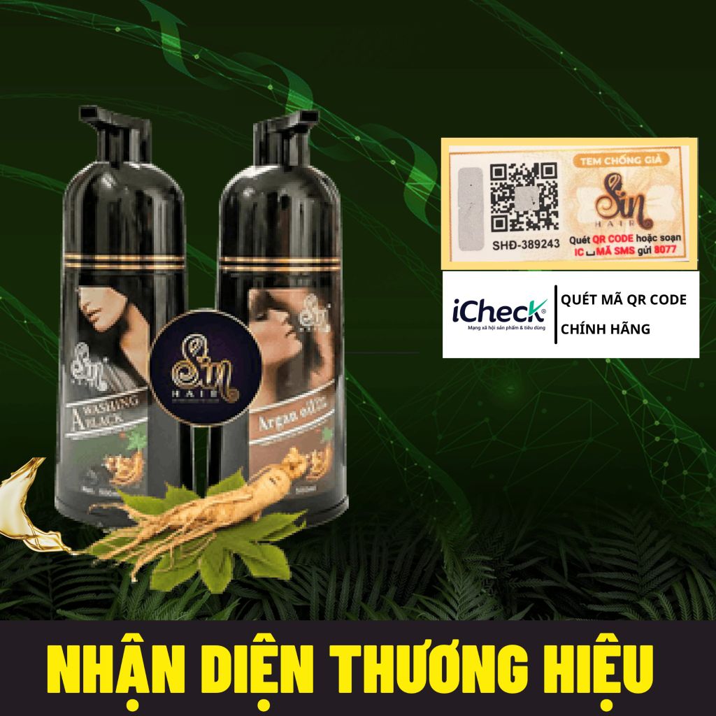 DẦU GỘI PHỦ BẠC SIN HAIR NHẬT BẢN - MÀU ĐEN TỰ NHIÊN