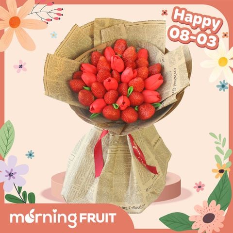  Bó dâu tulip size M 