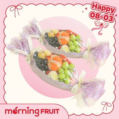  Bó Kẹo Trái Cây Khổng Lồ Tone Tím 