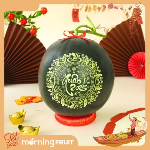  Dưa hấu Tiểu Hắc Long (khắc chữ) - Xuân 2025 