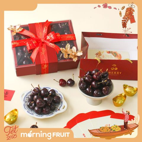  Hộp quà Tết Cherry đỏ New Zealand (thùng 2KG) 