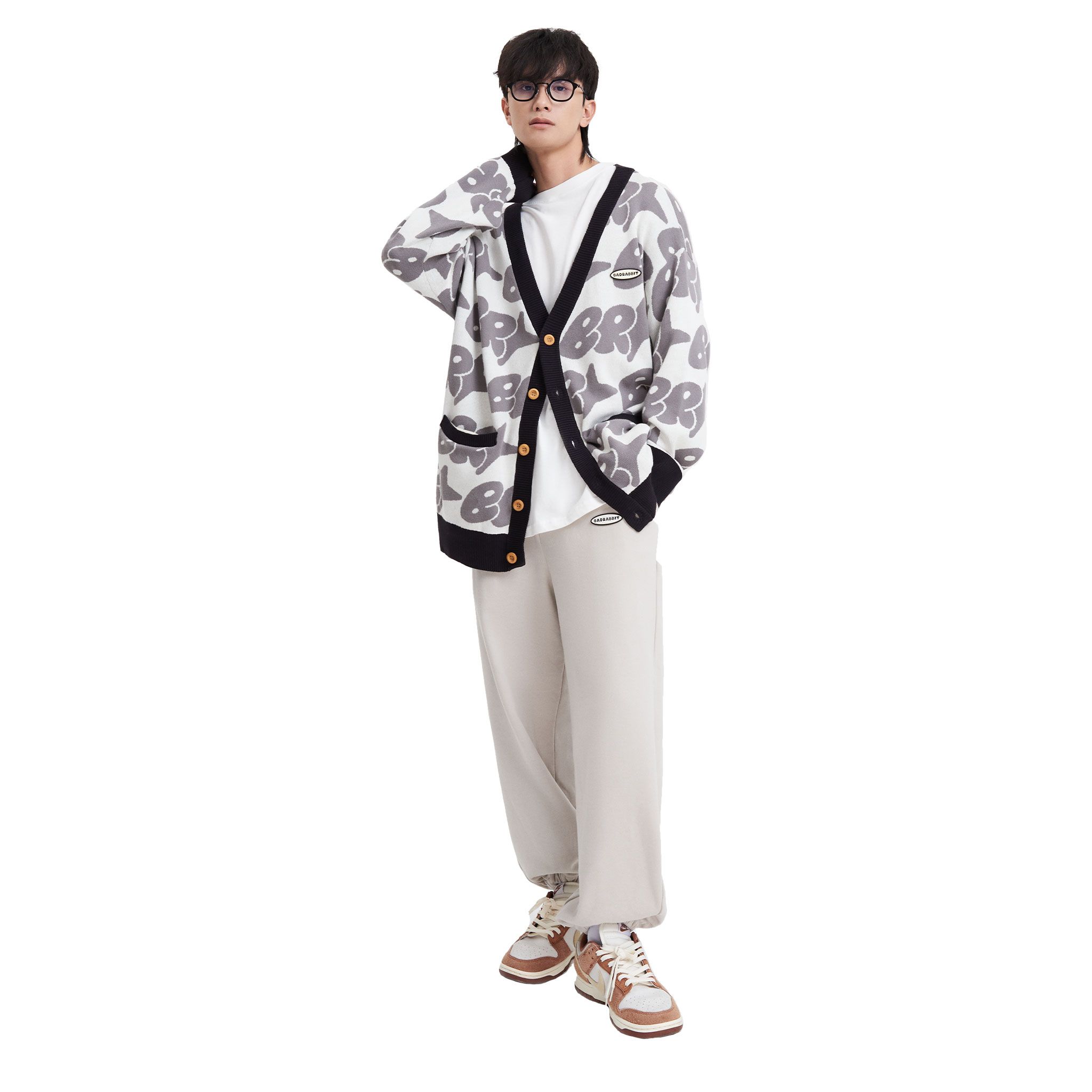 BLACK CARTOON CARDIGAN – Bad Rabbit Club BLACK CARTOON CARDIGAN – Bad Rabbit Club