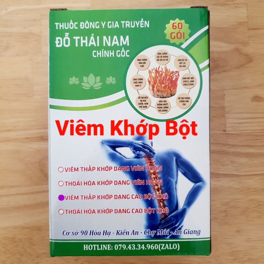  Thuốc trị viêm khớp dạng cao bột khô - 60 gói - 1 hộp 