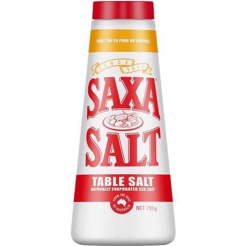  Muối Saxa Table Salt Drum Plain 750g 