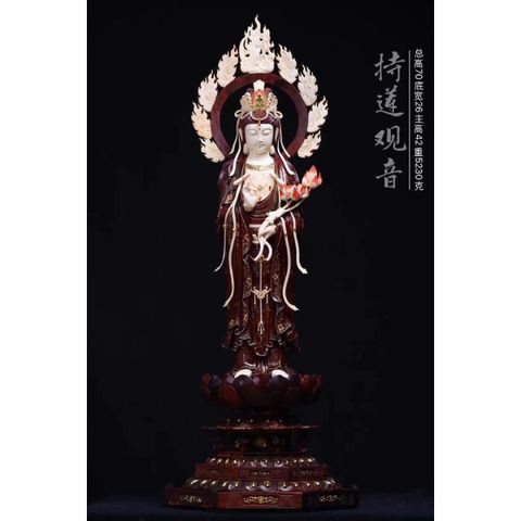 Tượng Bồ Tát Đại Thế Chí gỗ tử