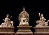 Bộ Tượng Thích Ca Tam Thánh trầm hương