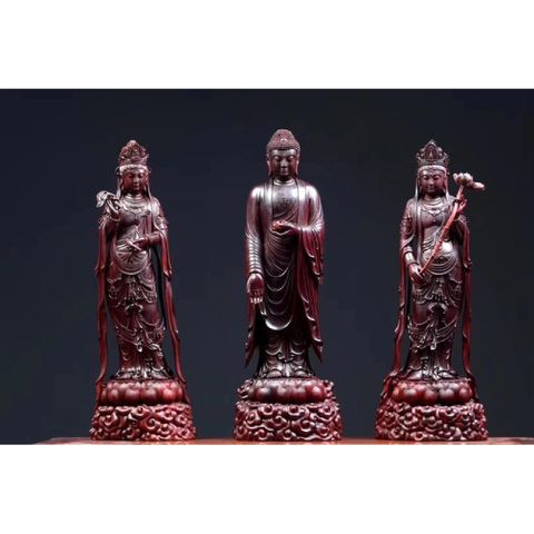 Tây Phương Tam Thánh gỗ tử đàn