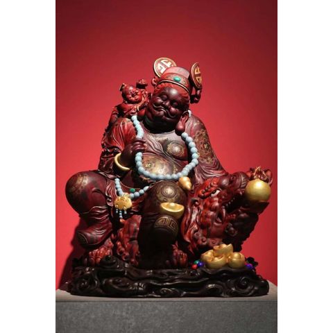 Tượng Thần Tài gỗ tử đàn