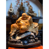 Tượng Phật Di Lặc gỗ nhai bách