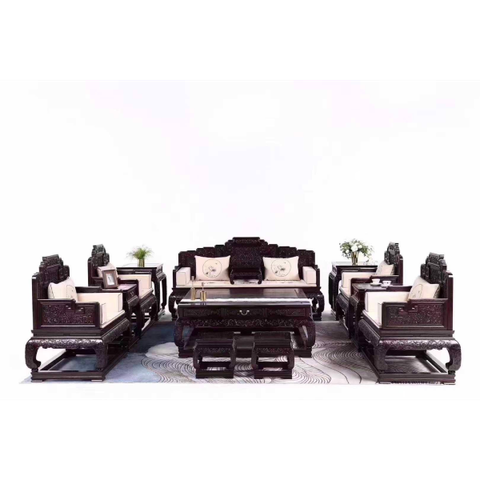 Bộ Bàn Ghế Sofa Quốc Tân cao cấp gỗ tử đàn