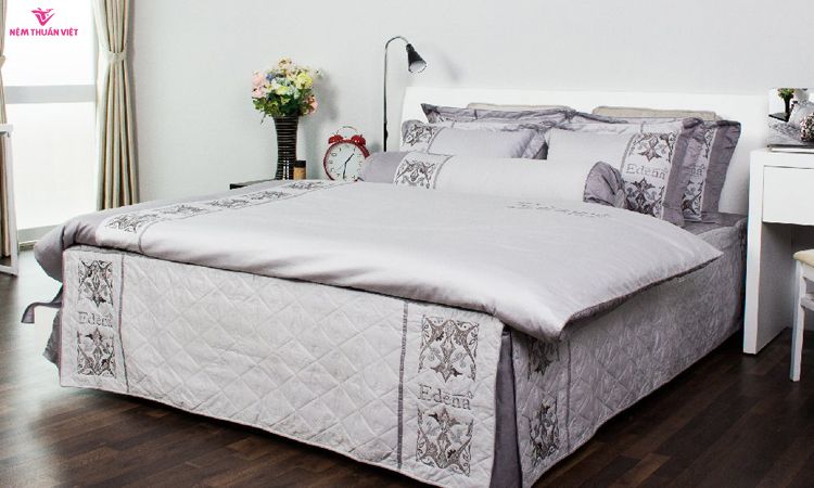  Bộ Chăn Ga Trải Giường Edena Cotton Soild 342 