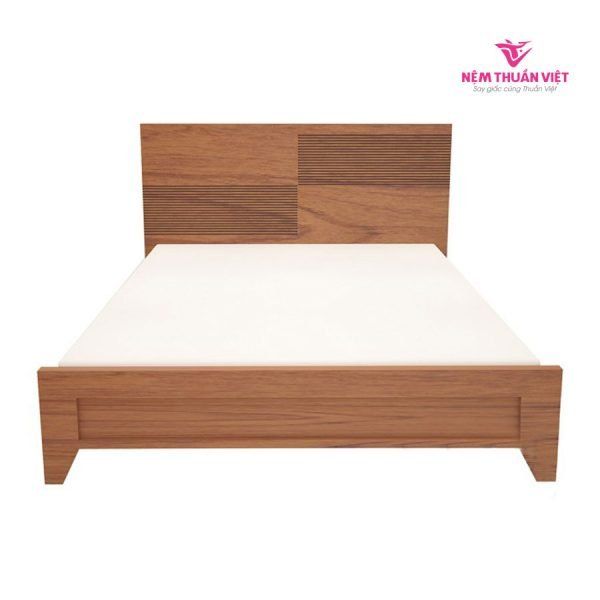  Giường Ngủ Gỗ Công Nghiệp MDF Vân Xoan Đào GN010 