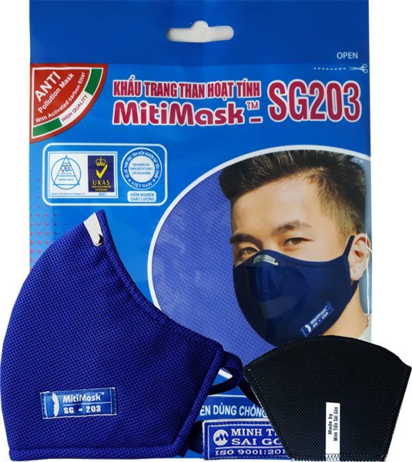 Nhân bản từ Khẩu trang hoạt tính bảo hộ MitiMask - SG203