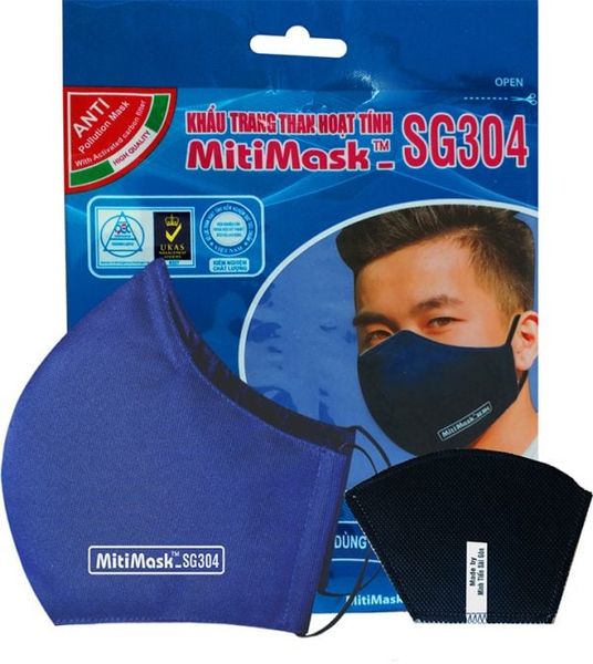 Khẩu trang hoạt tính bảo hộ MitiMask - SG304 - Khẩu trang tái sử dụng