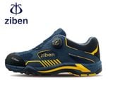 Giày Bảo Hộ Ziben 163 Hàn Quốc Nhập Khẩu Kiểu Dáng Thấp Cổ Chất Liệu Vải Dệt Thoáng Khí + Da Xịn Mũi Thép Đế Thép