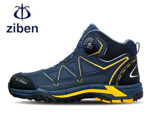 Giày Bảo Hộ Ziben 166 Hàn Quốc Cổ Cao Dáng Thể Thao Mũi Thép + Đế Thép Chống Dập Ngón, Chống Đâm Xuyên
