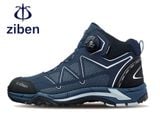 Giày Bảo Hộ Ziben 171S Hàn Quốc Cổ Cao Dáng Thể Thao Mũi Thép Đế Thép Khóa Vặn Tiện Lợi