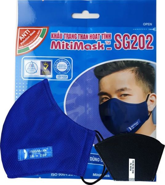 Khẩu trang hoạt tính bảo hộ MitiMask - SG202