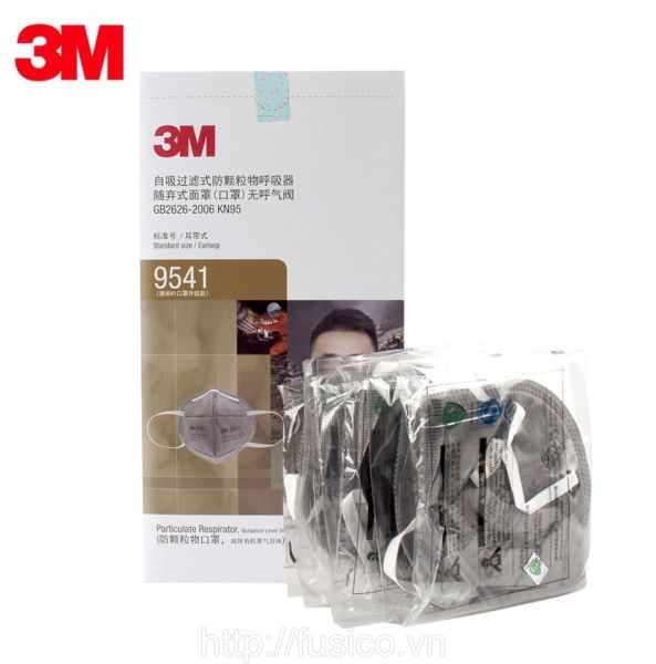 KHẨU TRANG 3M 9541 P2 LỌC ÍT NHẤT 95% BỤI MỊN, VI KHUẨN, VI RÚT