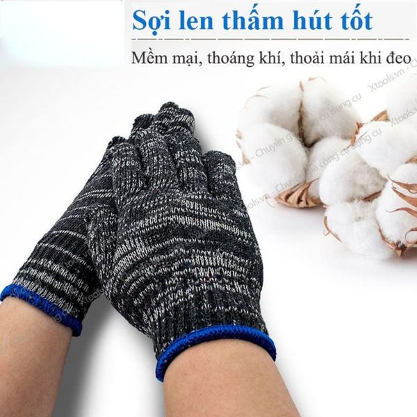 Găng tay len 40g (Màu muối tiêu)