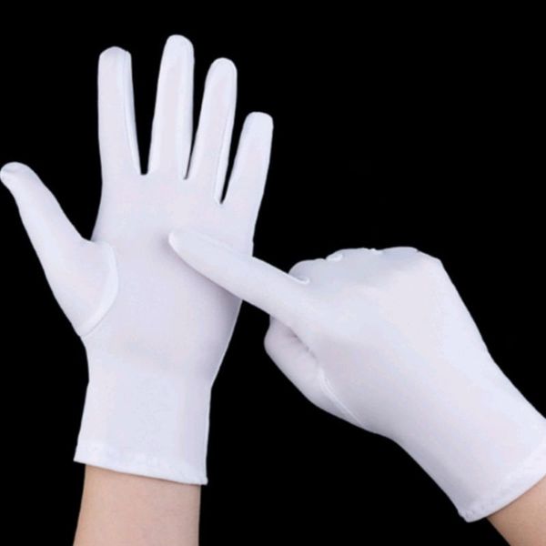 Găng tay vải cotton màu trắng