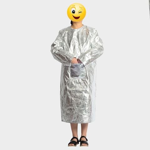 TẠP DỀ CÁCH NHIỆT PHỦ LÁ NHÔM CHỐNG CHÁY CHỊU NHIỆT 1000°C SIZE X-4XL