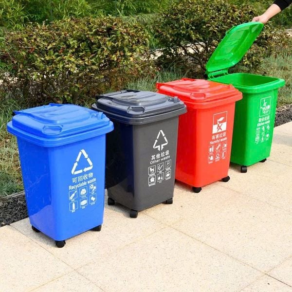 THÙNG RÁC NHỰA HDPE 60 LÍT