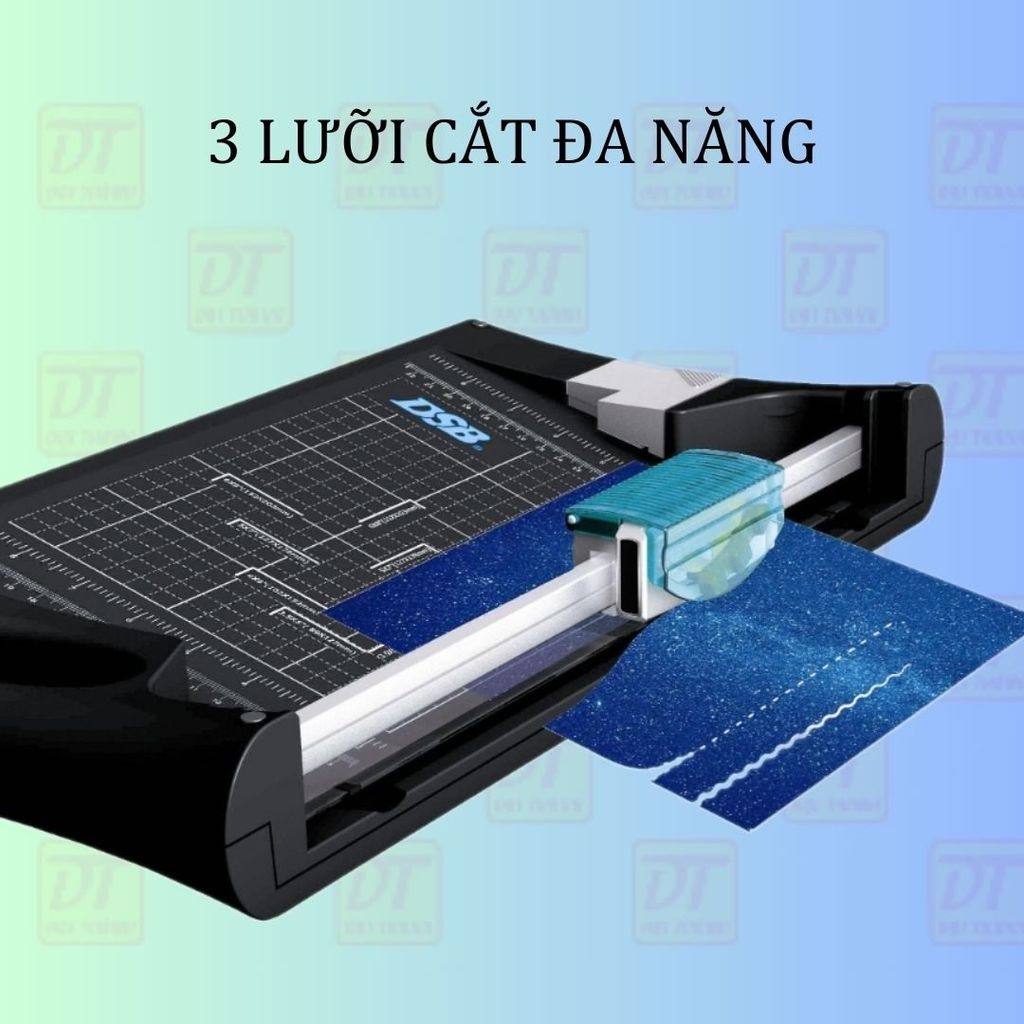 Bàn Cắt Giấy Đa Năng DSB A3 - Cắt Thẳng, Cắt Gợn Sóng, Cắt Răng Cưa, Bo Góc