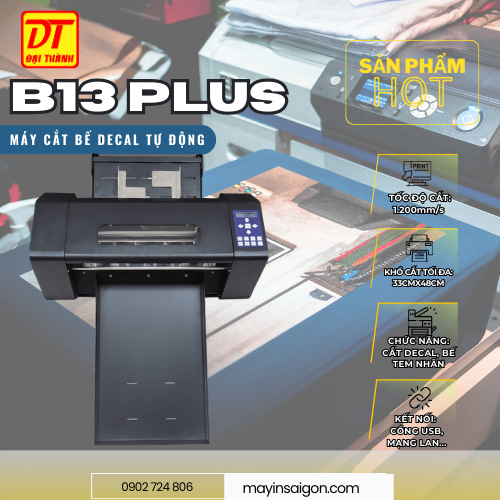 Máy Cắt Bế Decal Lên Giấy Tự Động B13 Plus