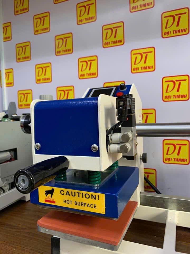 Máy ép nhiệt Logo 15x15 khí nén - 2 mâm kéo đầu