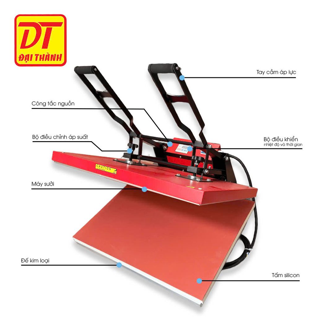 Máy ép nhiệt cao áp khổ 60x80 - Ép nhiệt thủ công