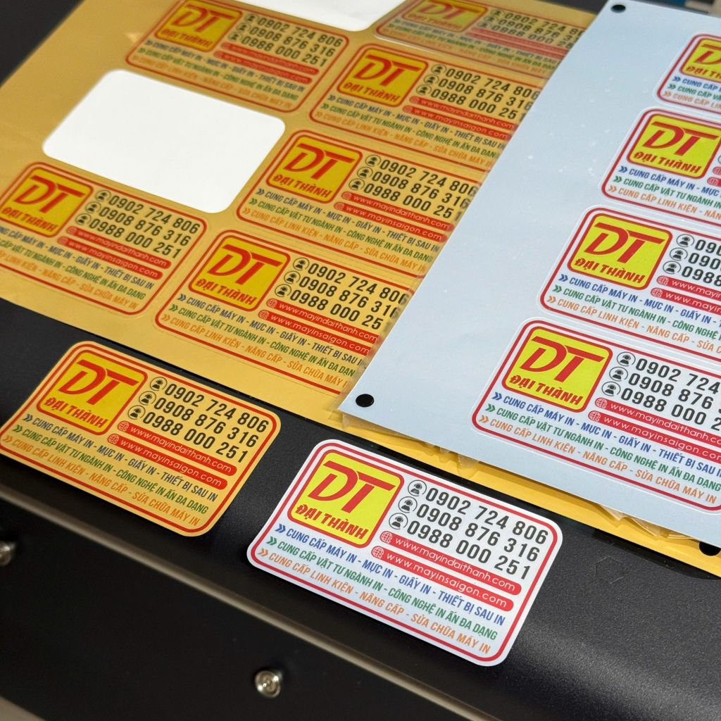 Decal Tem Bạc, Vàng Đồng khổ A4