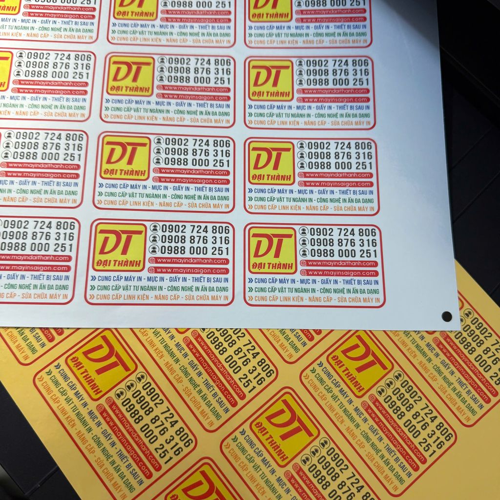 Decal Tem Bạc, Vàng Đồng khổ A4