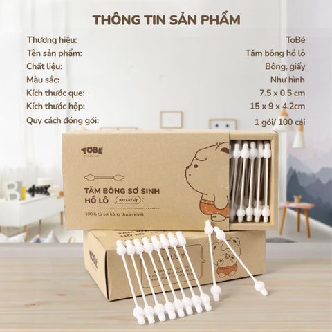  Tăm Bông Sơ Sinh Hồ Lô MS 2109 