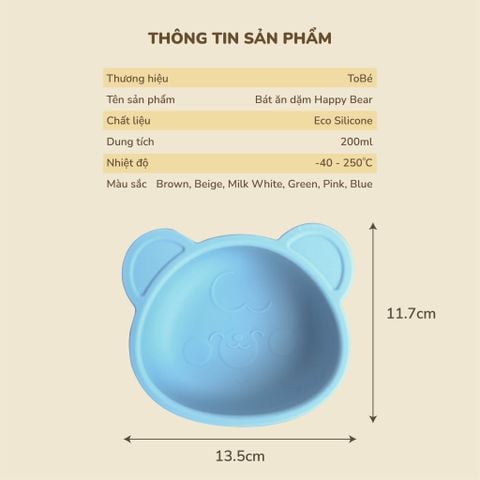  Bát Ăn Dặm Happy Bear MS 3209 