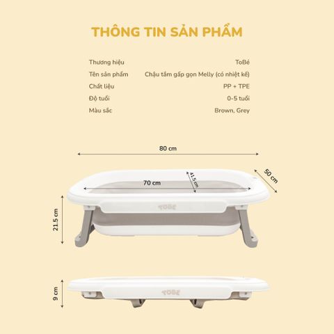  Chậu Tắm Gấp Gọn Melly MS 2117 