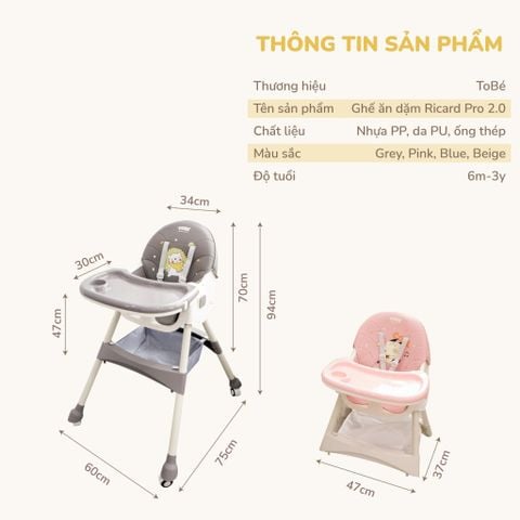 Ghế Ăn Dặm Ricard Pro 2.0 MS 1115A 