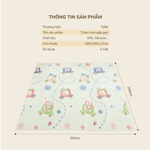  Thảm Chơi Gấp Gọn 2 Mặt MS 1117 