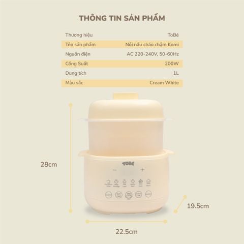  Nồi Nấu Cháo Chậm KOMI MS 9120 