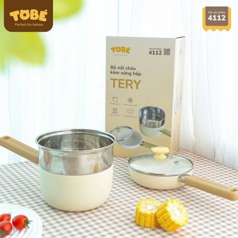  Bộ Nồi Chảo Kèm Xửng Hấp TERY MS 4112 
