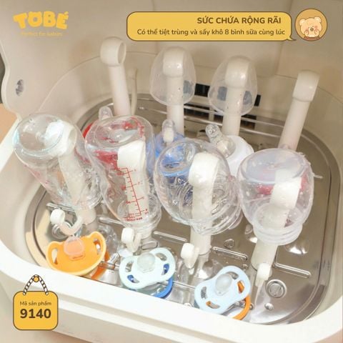  Máy Úp Bình Sấy Khô & Tiệt Trùng UVC 2in1 FINO MS 9140 