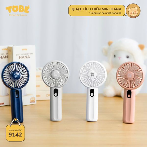  Quạt Tích Điện Mini HANA MS 9142 