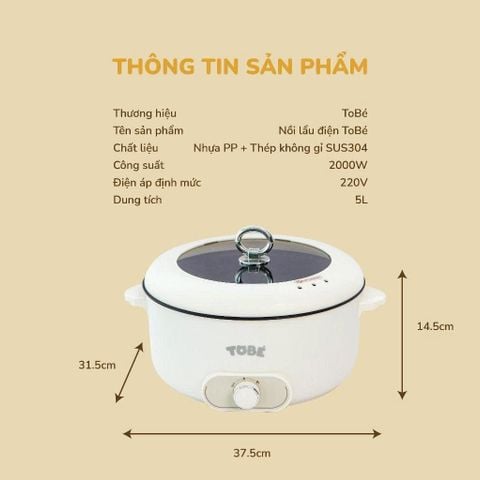  Nồi Lẩu Điện TOBÉ MS 9144 