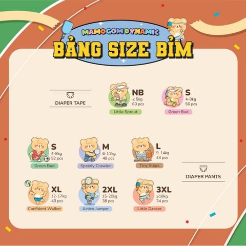  Tã-bỉm Mamogom Phiên Bản Dynamic 