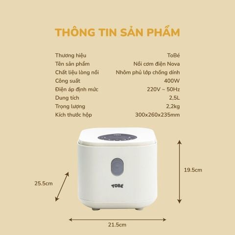  Nồi Cơm Điện NOVA MS 9147 