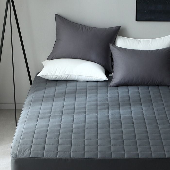 Ga Drap Bọc Giường Chần Bông Cao Cấp Hàn Quốc Plain