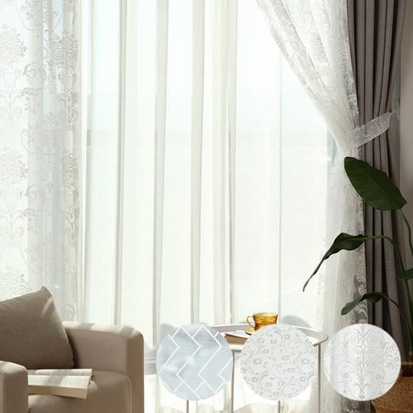 Rèm Voan Thêu Sang Trọng Hàn Quốc Hana Hana